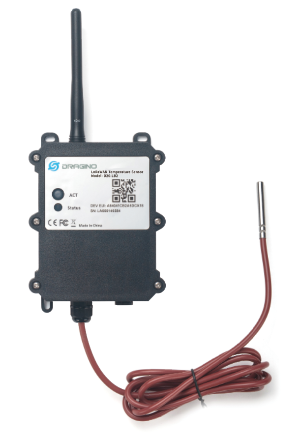 D20-LX: LoRaWAN Waterproof Outdoor Temperature Sensor
