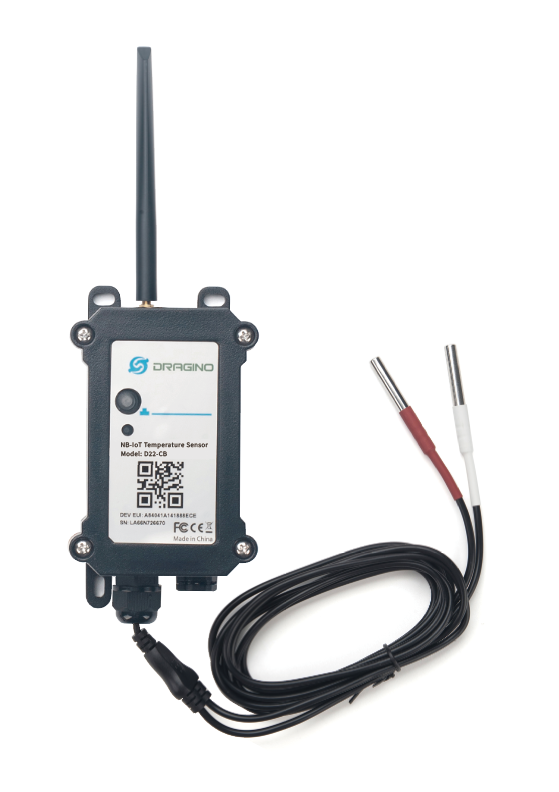 D22-CX: CAT-M1/LTE-M Waterproof Outdoor Temperature Sensor