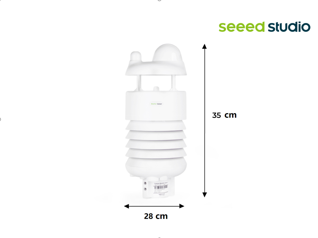 SenseCAP S700-C: 7-in-1 Compact Weather Station (Solar Radiation & Radar Rain)