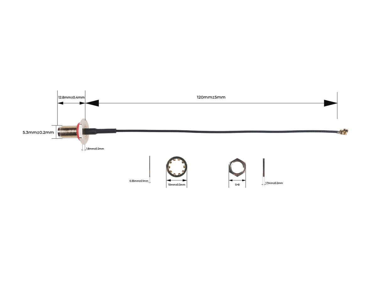 SMA to I-PEX Antenna Cable (120mm)